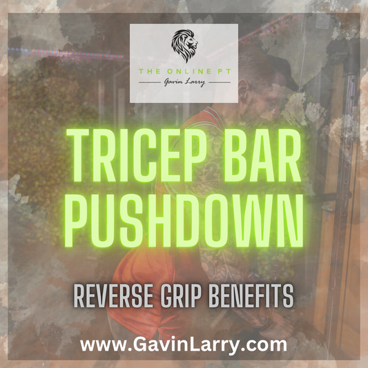Reverse grip tricep bar push down